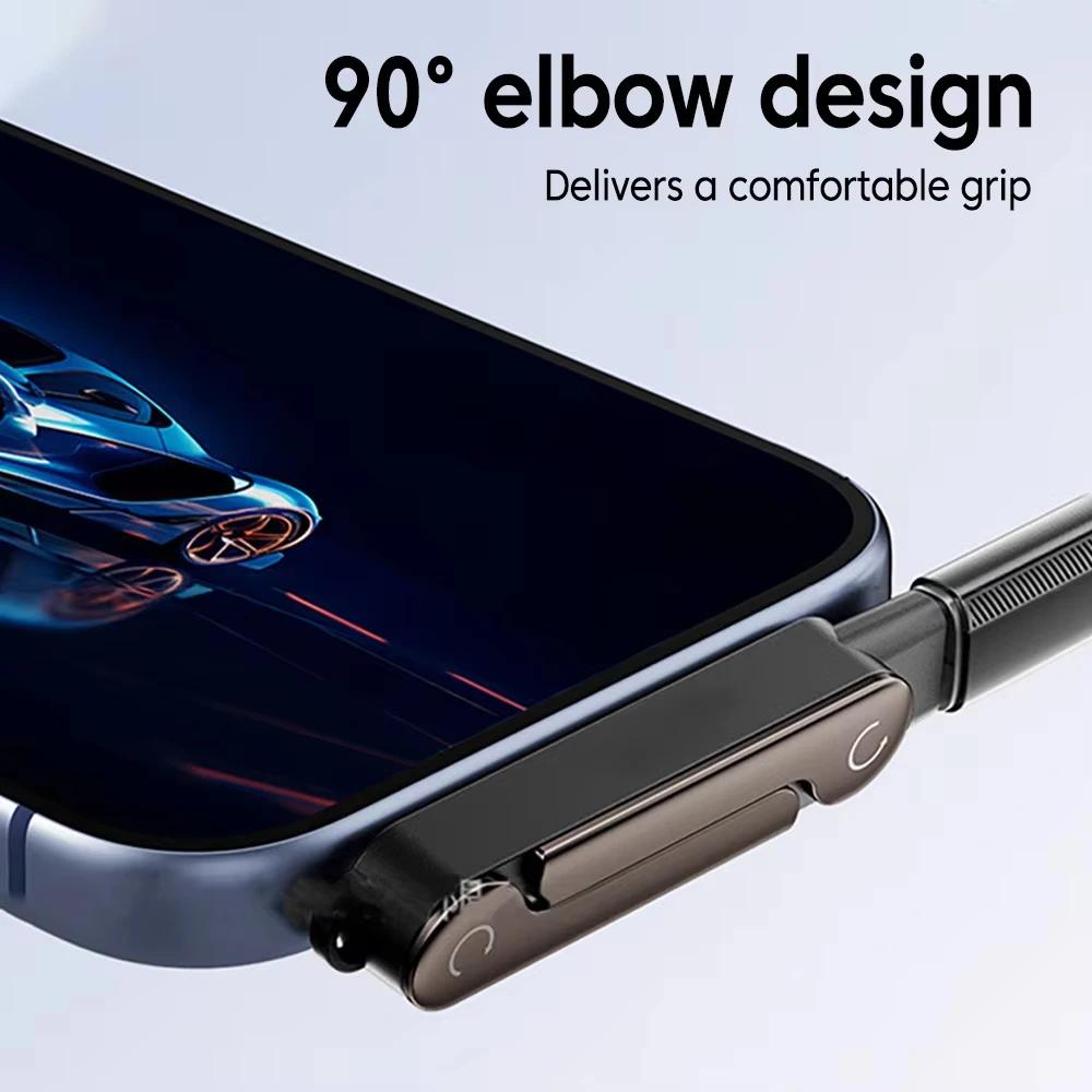 Typ-C-Handy-Ladehalterungsadapter 240W Schnellladung OTG USB-C Stecker auf USB-C Buchse Konverter Mit faltbarem Halter