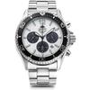 Mako SOLAR PANDA Solar Panda Made In with Silver Watch, Japan, Manufacturer's Warranty, RN-TX0203S, Men's, White,