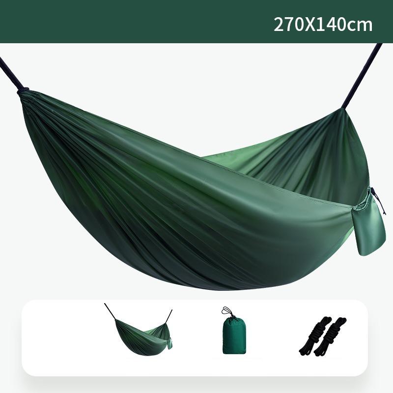 Camping Equipment Hammock Anti Rollover Swing Portable Storage Nylon Parachute Fabric Single and Double Size Outdoor Camping Hiking Garden Hammock