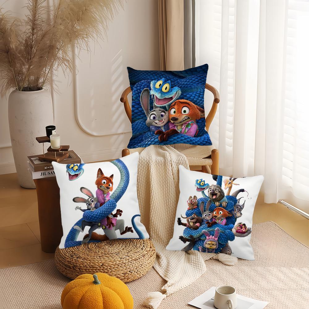 Cute Animals Z-zootopia 2 Pillow Case Suitable For Bedrooms Living Rooms Cars Home Decoration