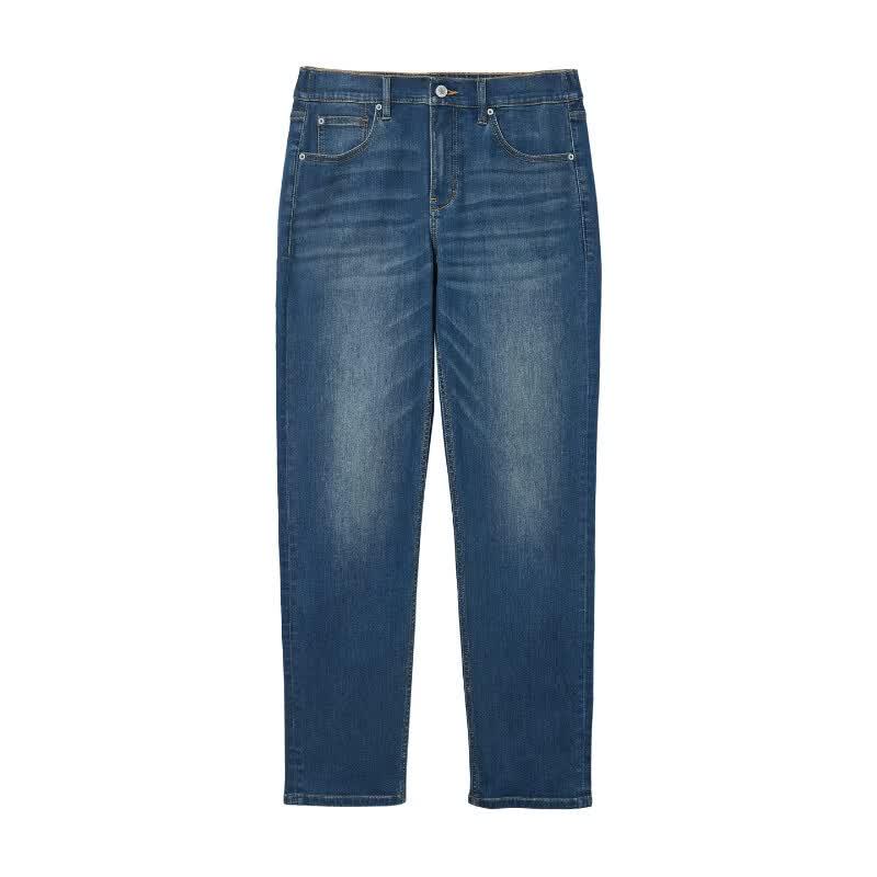 Jack & Jones Men's Strong Elastic Straight Leg Washed Denim Jeans