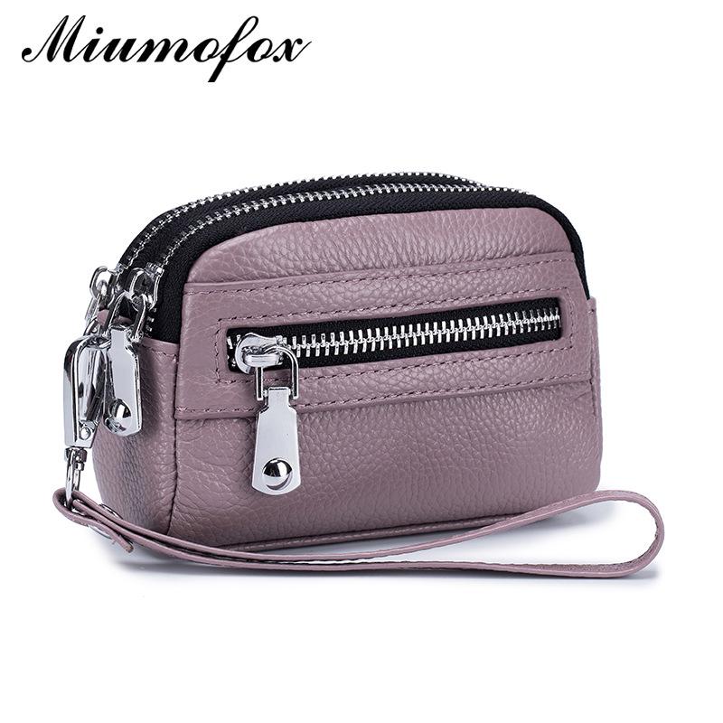 Women's Double Zipper Leather Clutch: Large Capacity Multifunctional Coin Purse & Small Handbag