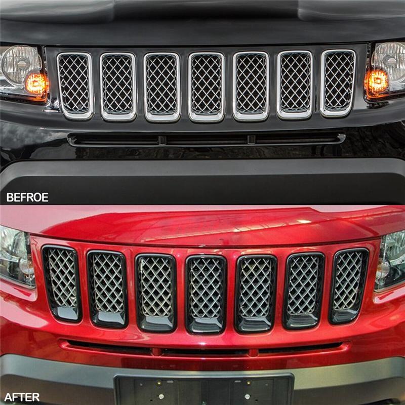 Powerful Automobile 7 Pcs Front Grille Erts 68109865AA For Jeep Compass 2011-2016 Jeep Parts