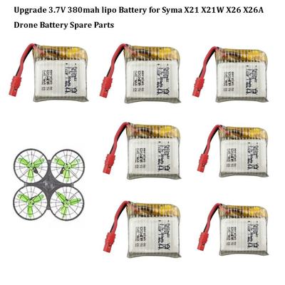 3.7V 380mah Lipo Battery with Charger Drone Battery Spare Parts  for Syma X21 X21W X26 X26A