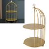 Bird Cage Cosmetic   Gold Space Saving Iron Unique Multifunctional Birdcage Makeup Display Rack for Bathroom