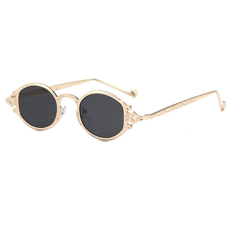 Vintage Retro Style Sunglasses For Men Oval Shape Uv Protection Outdoor Sun Glasses  Women Sunglass