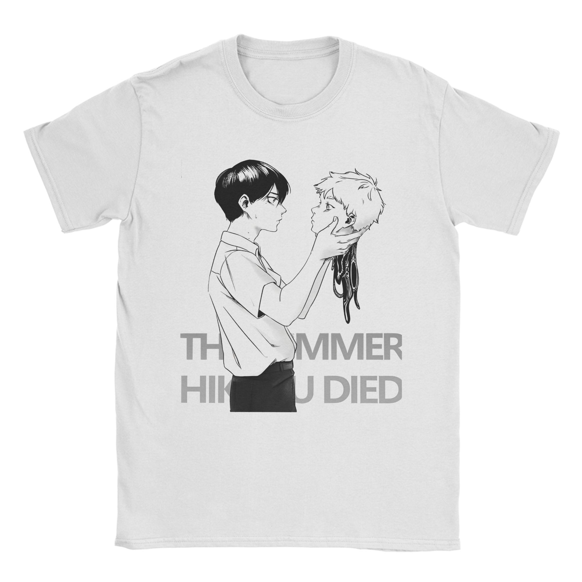 

The Summer Hikaru Died T Shirt For Men Women Cotton Short Sleeve Indou Hikaru Tsujinaka Yoshiki Manga Summer Tops Shirts 4XL