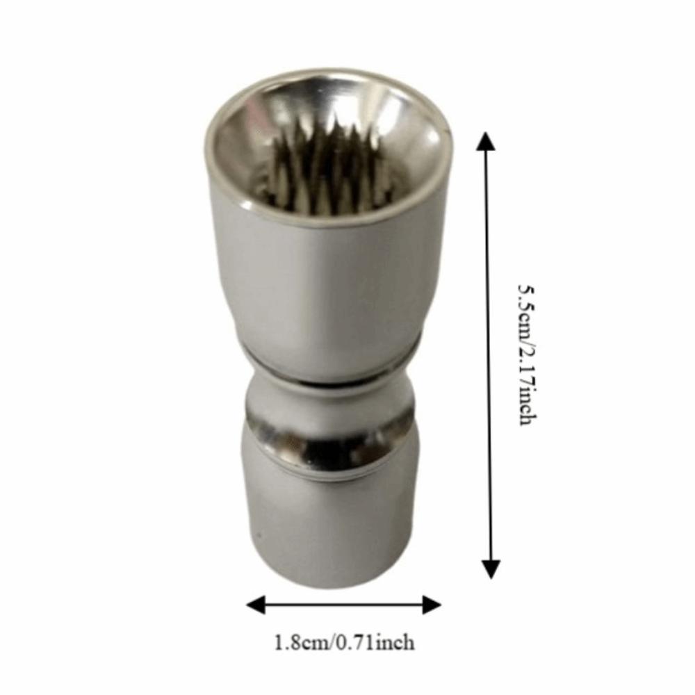 Silver Cue Tip Shaper Textured End Billiard Repair Tool Compact Cue Tip Tool Pool Cue Care