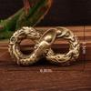 Eight-Character Hand Piece Wealth Zodiac Snake Finger Exercise Stress Relief Artifact Brass Craft Small Coppe