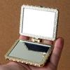 Portable silk hand mirror / double-sided hand mirror