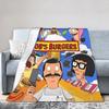 Super Soft B-Bob Burgers Thanksgiving Throw Blanket Premium Flannel Fleece Lightweight Bed Blanket Warm Plush Bedspread