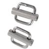 2Pcs Slide Buckle 316 Stainless Steel Rectangle Adjustable Knurled Roller Belt Buckles