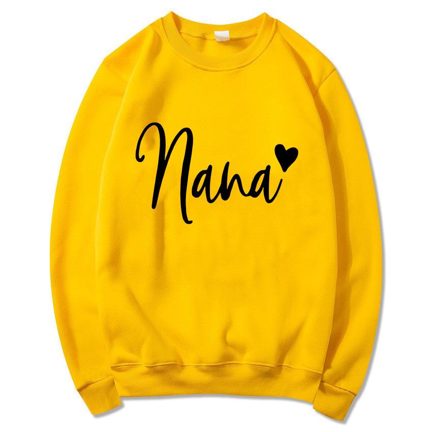 Women's Round Neck Heart Print Casual Hoodie