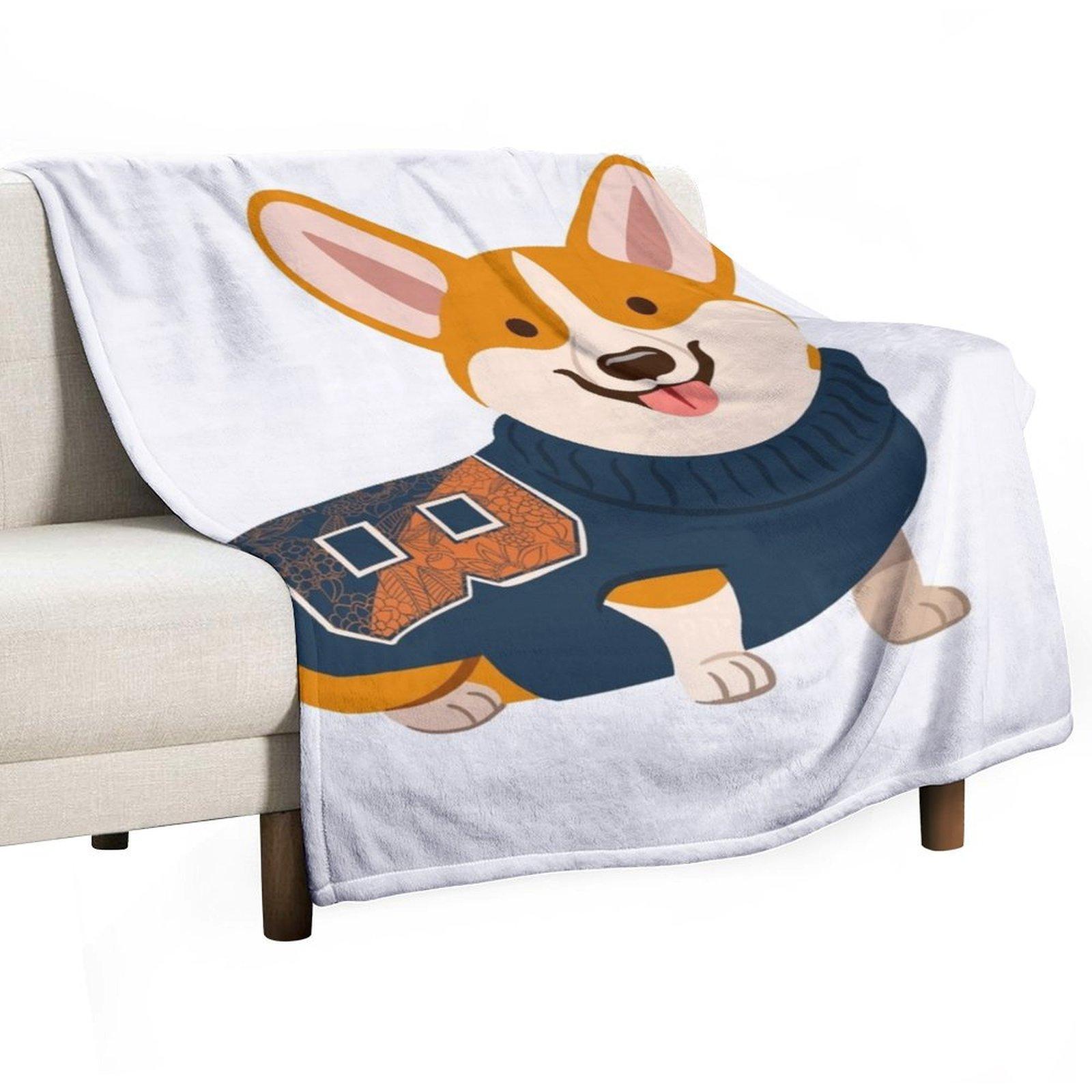 

Bucknell Corgi Throw Blanket For Sofa Thin blankets ands Summer Beddings Soft Big Blankets 30x40in