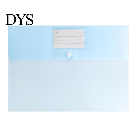 Matte PP File Folder Document Folders with Snap Button & Label Pocket, A4 Size Plastic Student Exam Organizer Envelopes, Waterproof Organizers