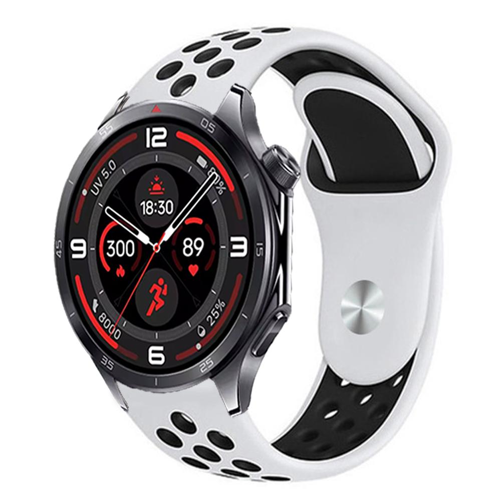 18mm 22mm 20mm Zweifarbiges Silikonarmband für Oneplus Watch 3 43mm 46mm/Lite/2R Atmungsaktives Armband für OPPO Watch S/X2 mini Band