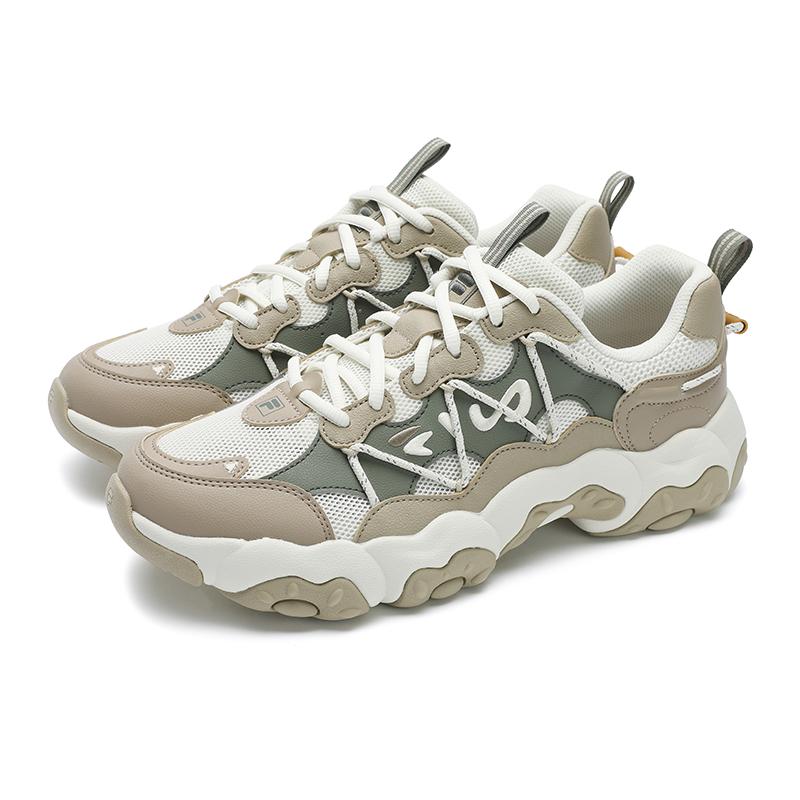 FILA Fluid 6 Cat Paw 6 Trendy Fashion Versatile Low-Top Running Shoes Men sneaker White Brown F12M532105FNP