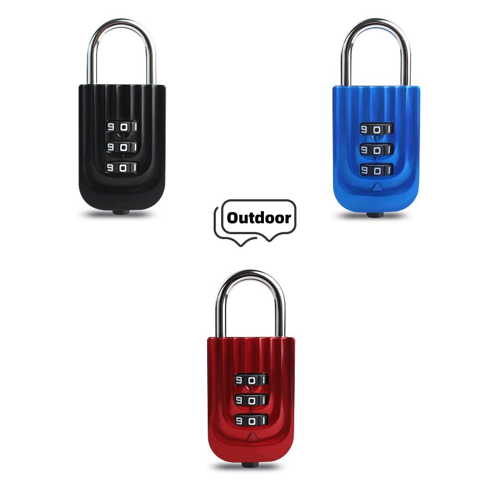 Compact Lightweight Code Lock Electroplated Steel Shackle Padlock Gym Locker