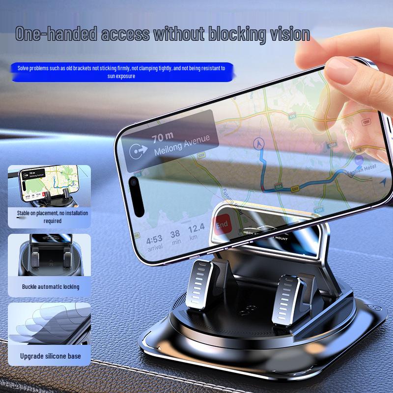 Rotating Non-Slip Car Dashboard Phone Holder with Suction Cup