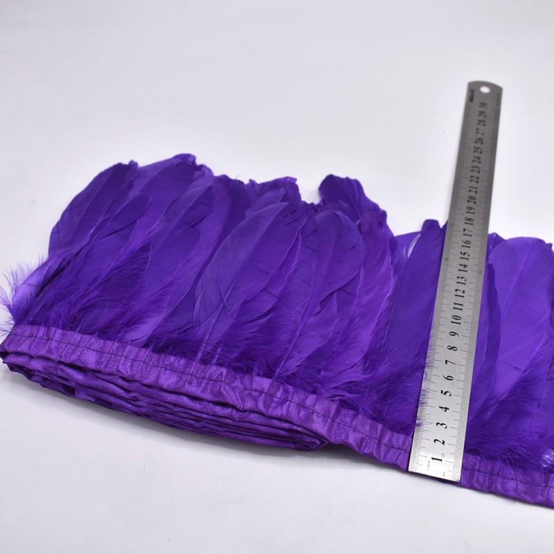 10Meters/lot Natural Goose Feathers Trimmings Fringe for Needlework Sewing Clothing Plume 15-20cm DIY Wedding Feather Decorative