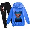 Dzieci Chłopcy Poppy Playtime Huggy Wuggy Bluza z długim rękawem + Spodnie Dresowy Komplet