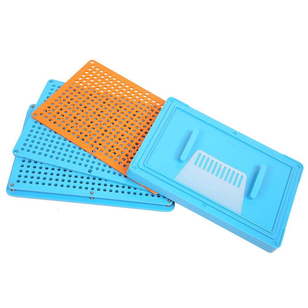 0#400 Holes Capsule Powder Filler Plate Empty Capsule Plates Capsule Manual Filling Tool Blue