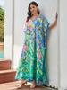 European-American Cotton Tie-Dye Beach Dress: Loose Robe & Bikini Cover-Up