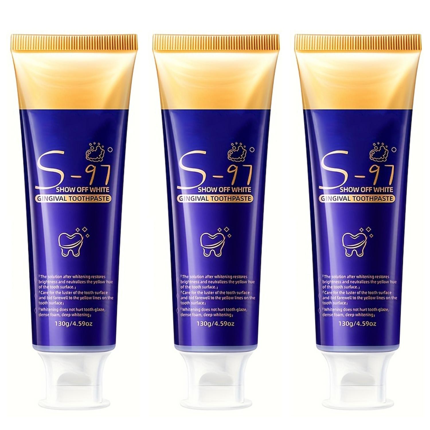 

Зубная паста Deep Clean & Fresh Breath, 4,59 унций - Аромат фиолетовой черники, отбеливание и удаление пятен, здоровье десен, уход за полостью рта для взрослых и детей 3 pcs