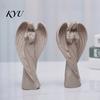 Durable Sandstone Figurine Praying Angel Statue, Abstract Guardian Figurine, Religious Prayer Meaningful Protection Gift Sculpture for Home