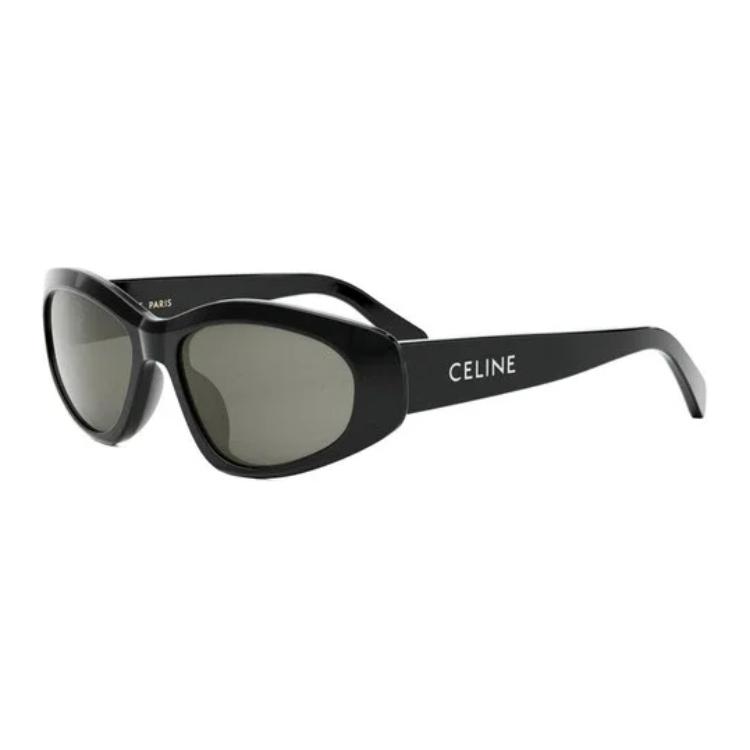 Celine Logo Cat Eye Sunglasses Men sunglasses Black CL40279U5701A