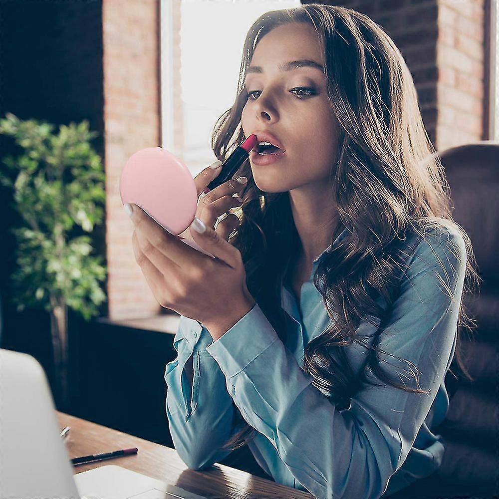 Compact Rechargeable Lighted Makeup Mirror ,1x And 10x Magnifying