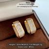 2026 New Design Micro-Set Zirconium Golden Color Geometric Earrings Fashionable For Women's Accessory Ear Cuffs Luxury Jewelry