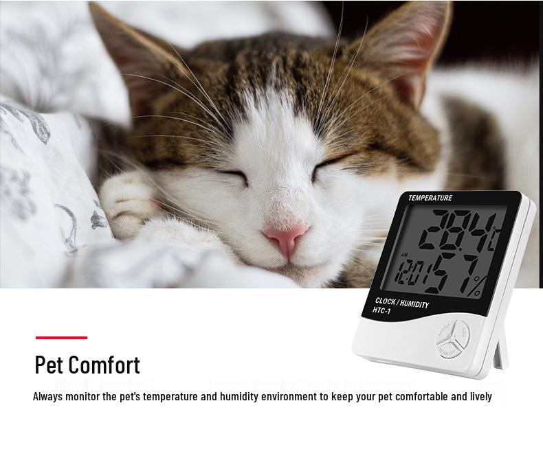 HTC-2 Thermometer Hygrometer with Probe - Indoor/Outdoor Digital Humidity & Temperature Display