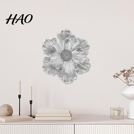 Floral Wall Art 3D Resin Flower Decoration, Modern Sculpture, Home Embellishments Hanging Ornament for Living Room, Home, Office Decor