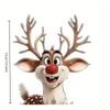 1pc PVC Reindeer Car/motorcycle Sticker, Personalized Scratch Cover, Holiday Gift.
