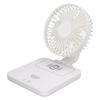 Desk Fan with Wireless Phone Charger USB Rechargeable Foldable Portable Desktop Fan Oscillating Fan with Night Light