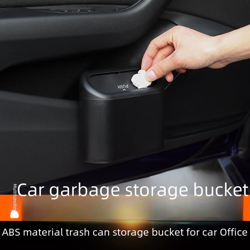 

Multi-Function Car Trash Can: Back Seat Hanging Storage Organizer & Garbage Bag Holder чёрный