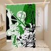 RORONOA ZORO ONE PIECE Anime Modern Simple Shower Curtain Bathroom Decorative Polyster Shower Curtain With Hook
