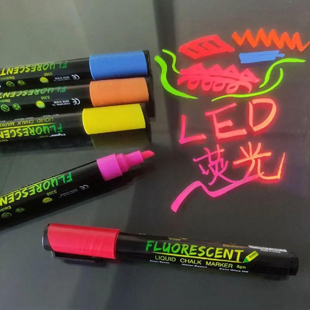 Erasable Whiteboard Pen LED Writing Board Highlighters New Liquid Chalk Marker Pen