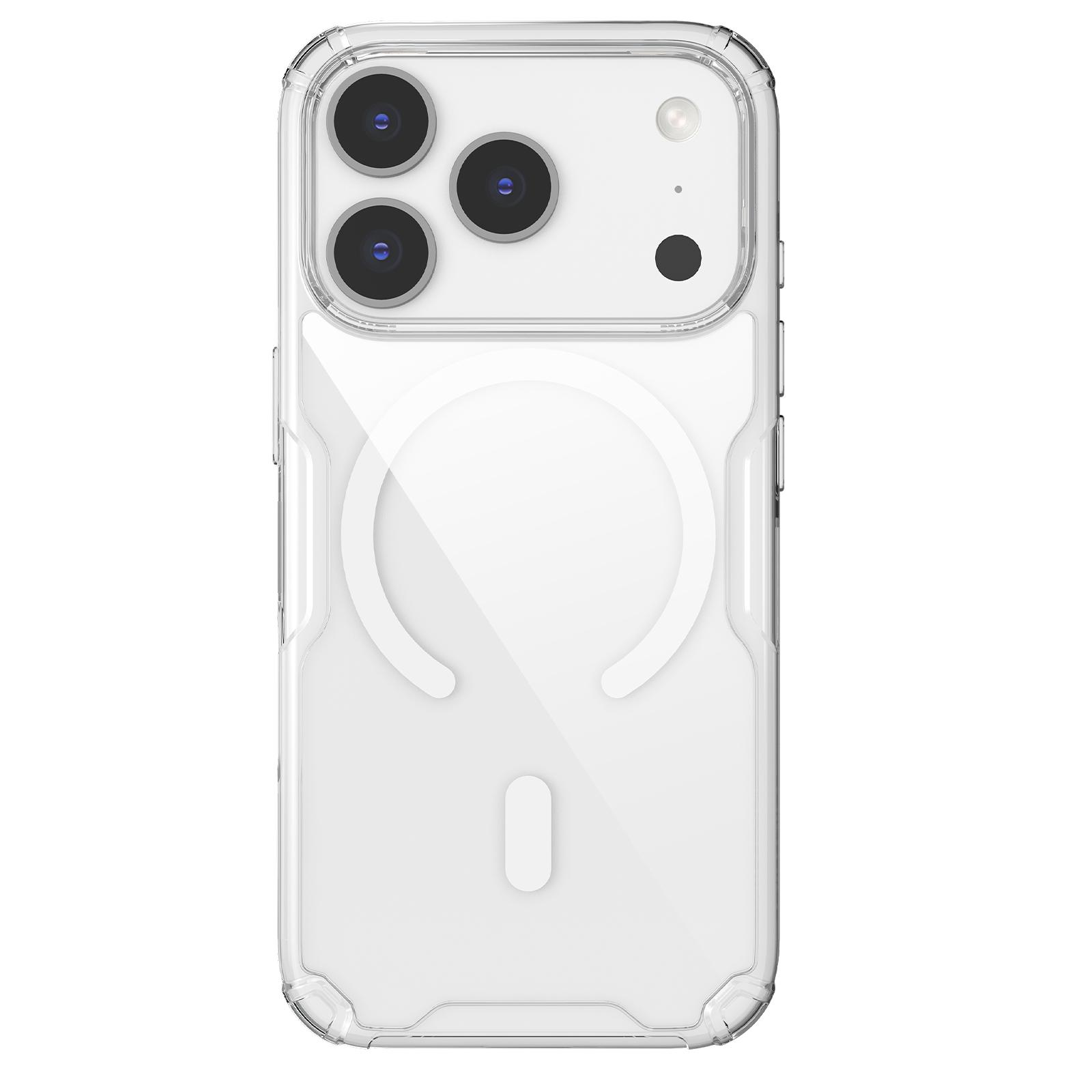 

Nillkin Для iPhone 17 Pro Max Air Case Nature TPU Pro Магнитный Прозрачный Мягкий Силиконовый Чехол Прозрачный Чехол iPhone 17 Pro Max белый