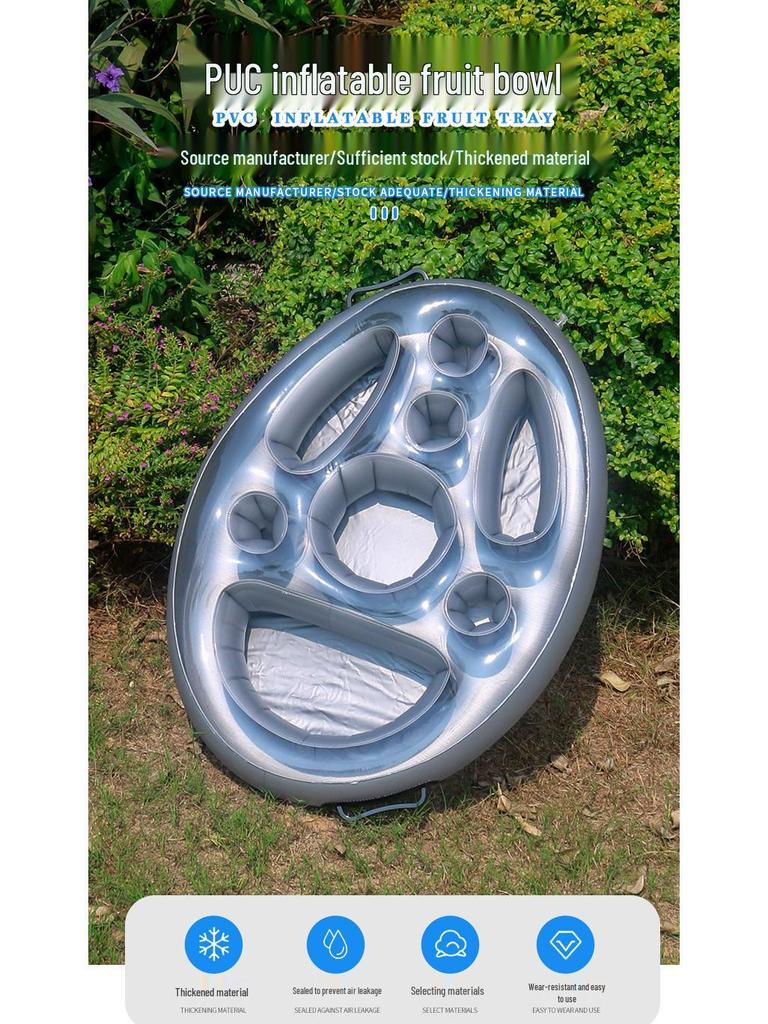 Multi-Hole Inflatable Tray & Cup Holder for Parties