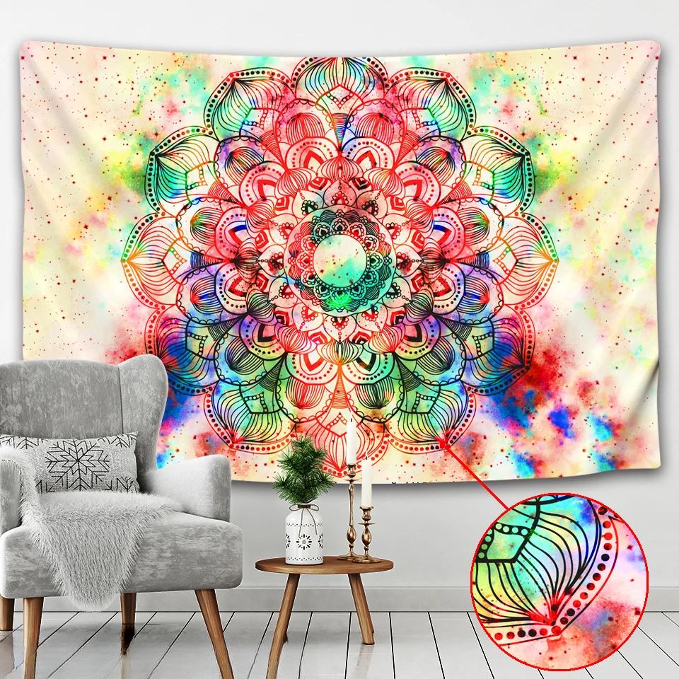Indian Mandala Tapestry Wall Hanging Sandy Beach Throw Rug Blanket Camping Tent Travel Mattress Bohemian Sleeping Pad Tapestries