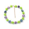 European and American personality niche ins style fashion versatile simple irregular geometric ceramic beaded women's necklace