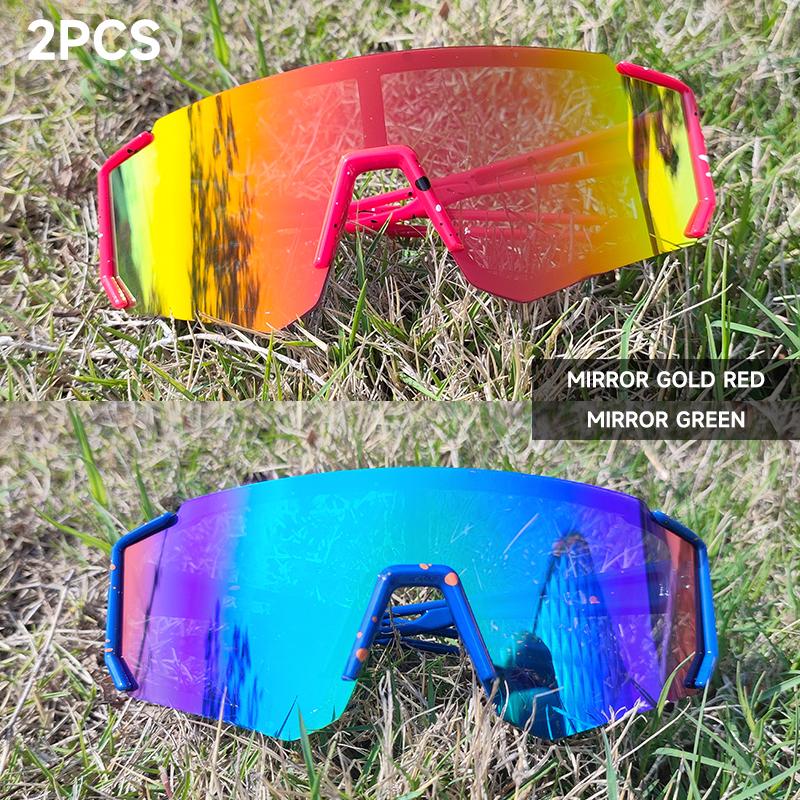 1PCS 2PCS Kids Sunglasses UV400 Protection for Boys Girls 6-12 Years Old Outdoor Riding Glasses Mirror Lens