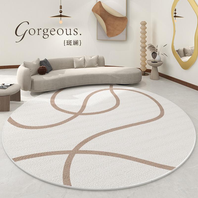 Wabi-sabi Style Living Room Decoration Carpet Light Luxury Rugs for Bedroom Fluffy Soft Plush Floor Mat Thickend Study Round Rug