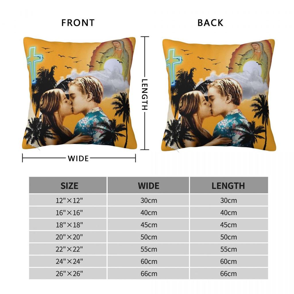 Romeo And Juliet Baz Luhrmann Square Pillowcase Polyester Linen Velvet Creative Zip Decorative Pillow Case Home Cushion Case