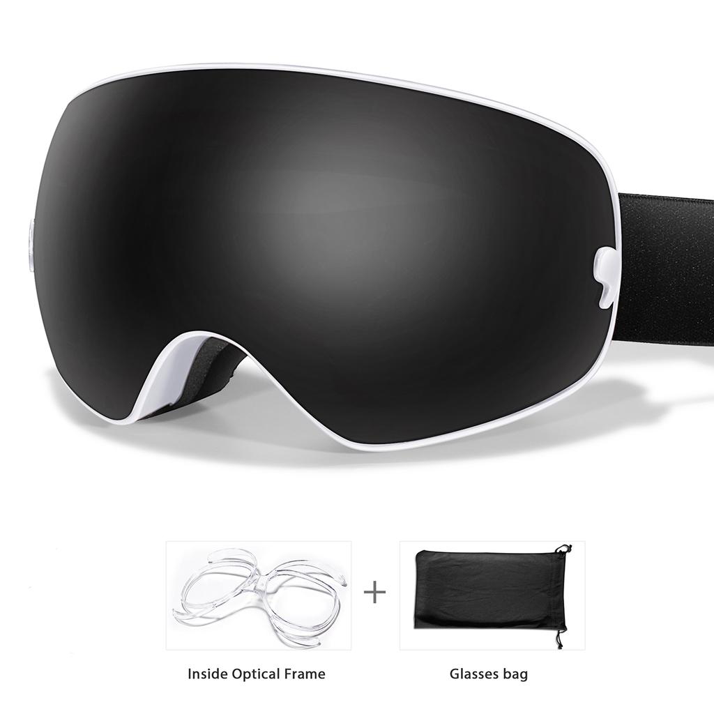 Anti-Fog UV400 Snowboard Goggles for Men Women Outdoor Sports Ski Mask Cycling Glasses with Replacement Lens Christmas Gift