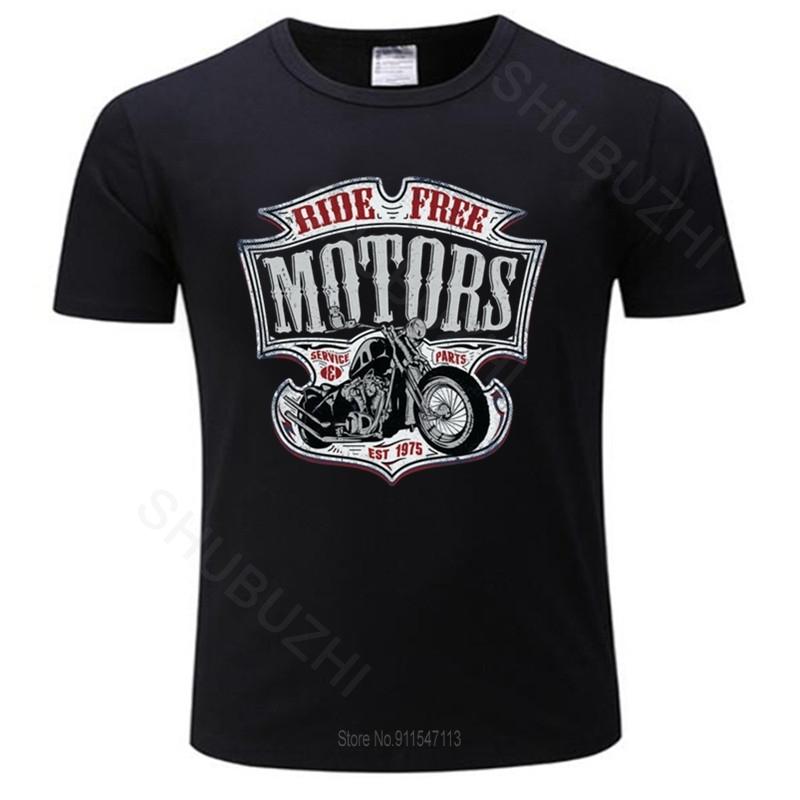 Herre T-skjorte med O-hals for tenåringer, Motard - Moto Motorsykkel Chopper Bobber Old School, sommer, svart t-skjorte, store størrelser