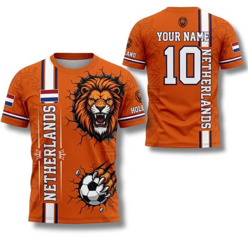 Löwen-Fan-T-Shirt für Herren, speziell für Fußballfans entworfen, aus atmungsaktivem und weichem Stoff