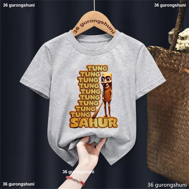 

Funny T Shirt Boys Tung Tung Tung Sahur Italian Brainrot Printed T Shirt Boys/Girls Cool Kids Clothes Harajuku Shirt Summer Tops 150